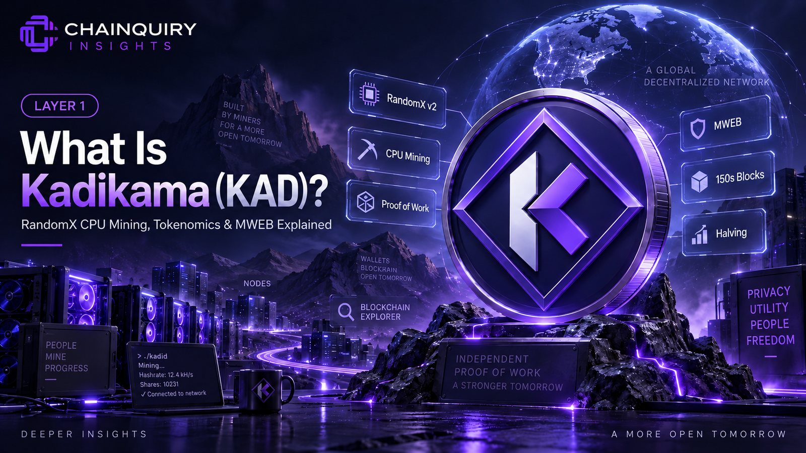 What Is Kadikama (KAD)? RandomX CPU Mining, Tokenomics & MWEB Explained